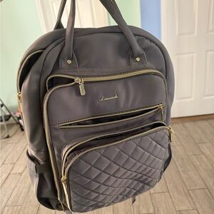 Gray Quilted Women's Backpack
